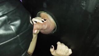 Wife at Gloryhole Blowjob at Adult Public Cinema