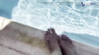 Ukrainian Goddess's Sexy Feet by the Pool