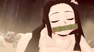 Nezuko and Inosuke