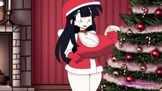 Lewd Christmas Wish - Huge Tits Brunette First Tittyfuck