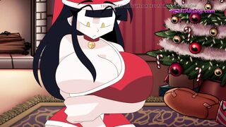 Lewd Christmas Wish - Huge Tits Brunette First Tittyfuck