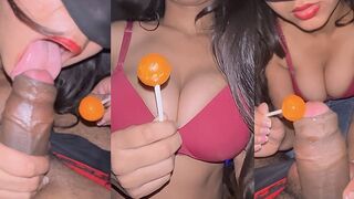 Very Hot Lollipop Blowjob by Delhi Girlfriend! Indian Desi Girl 18 Year Old