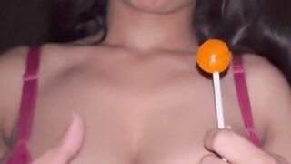 Very Hot Lollipop Blowjob by Delhi Girlfriend! Indian Desi Girl 18 Year Old