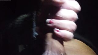 Close up dirty talk cuckold handjob