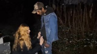 Nice Romantic Sex Outdoors at Night.