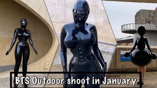 Miss Fetilicious Bts Outdoor Shoot in Heavy Rubber